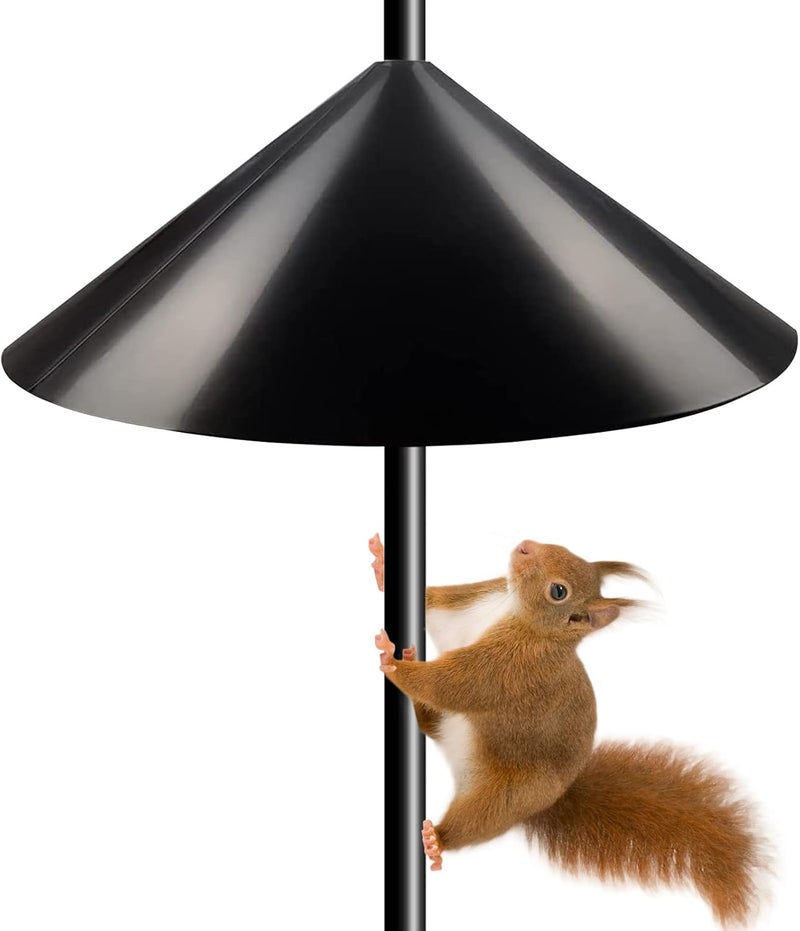 JISON21 Squirrel Baffle for Bird Feeder Pole，Outside Pole Mount Stopper & Bird House Guard for Outdoor Shepherd’s Hook and Anti Raccoon Poles, 14 Inch - Image 1